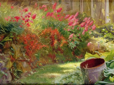 Een Zonovergoten Tuin, 1918 door Charles Ernest Butler